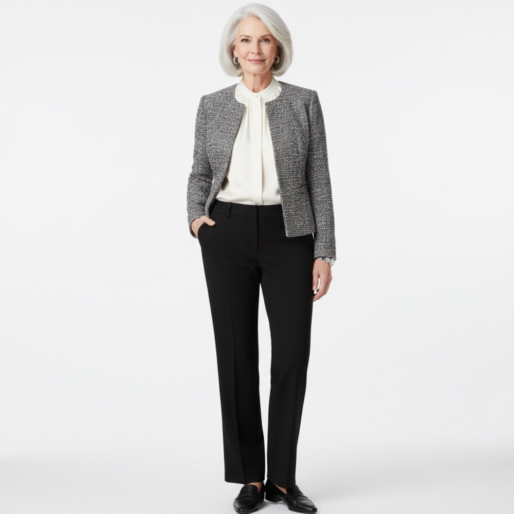 Talbots Black Straight-Leg Dress Pants